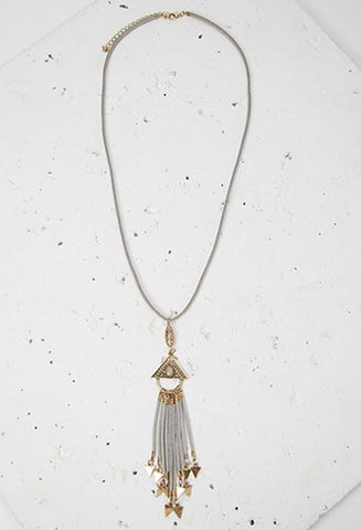 Triangle Fringe Pendant Necklace